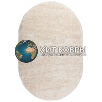 Турецкий ковер Паффи шагги 002 Бежевый овал